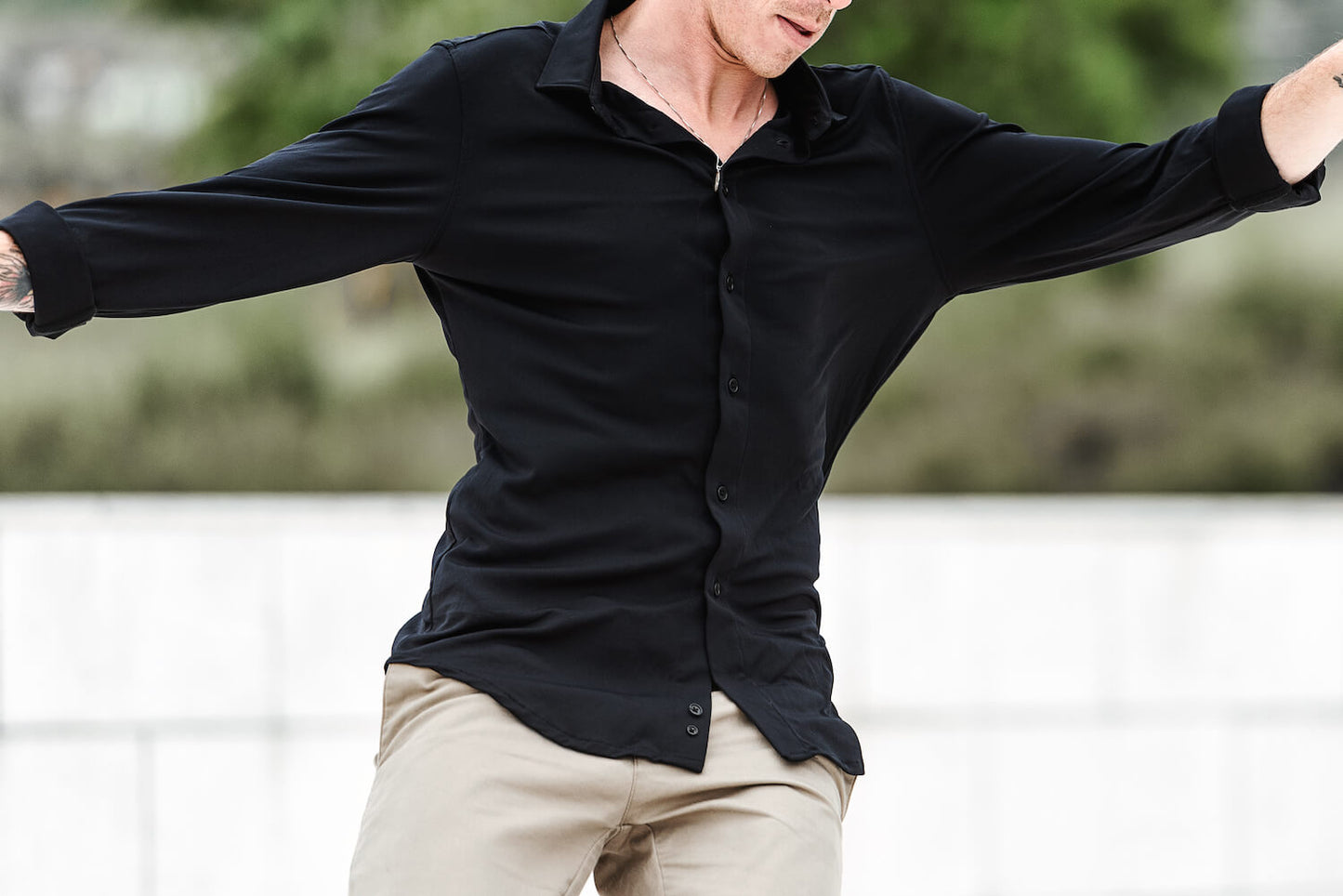 Men's Performance Dress Shirt - Black